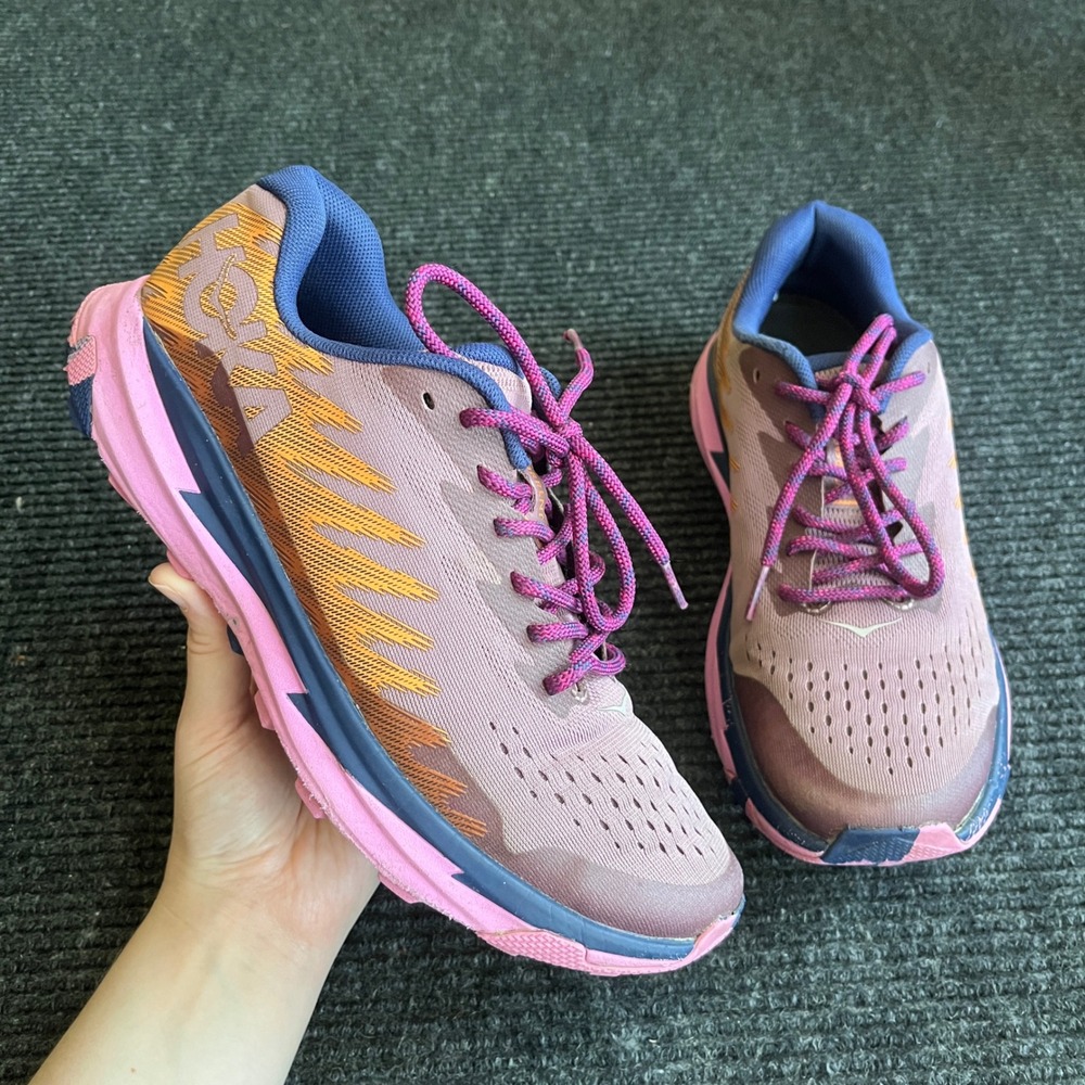 Hoka Challenger ATR 6 Trail Running Shoes Womens 9 Pink Purple Good Cushioned